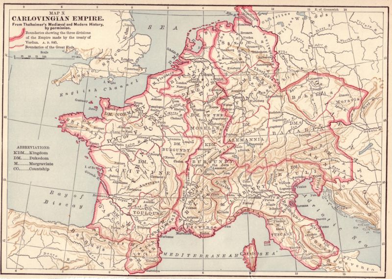 Carolingian Empire map 1895