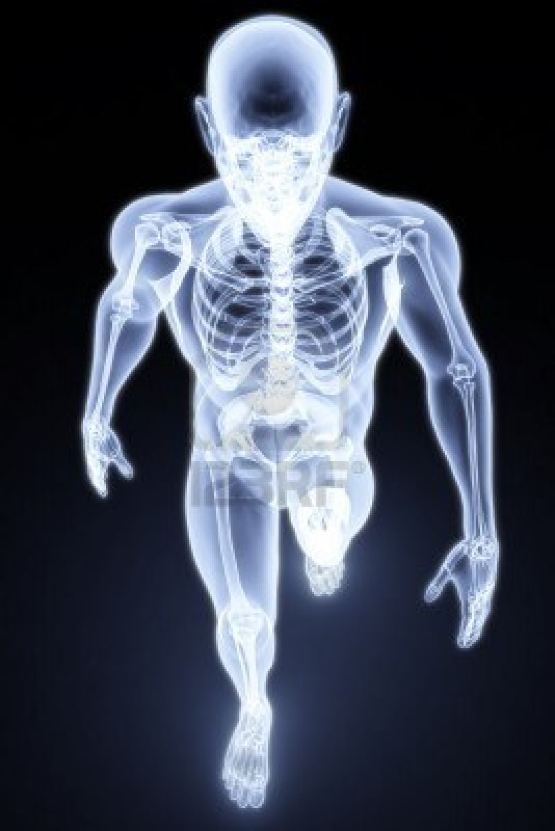 6682303 walking man under x rays 3d render