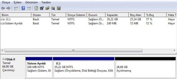 d6 - Windows 7'de Programsız Harddisk Bölmek (Resimli Anlatım) d6